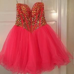 Sherri Hill Electric Pink Short dress